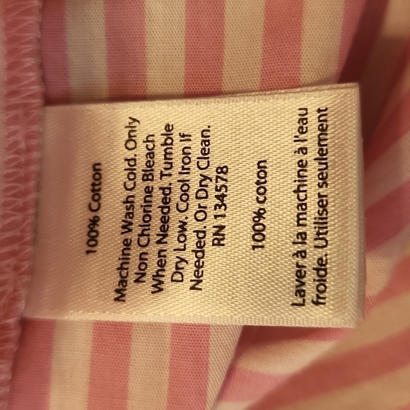 Vineyard Vines Pink White Striped Off The Shoulder Top Size M - Picture 8 of 9